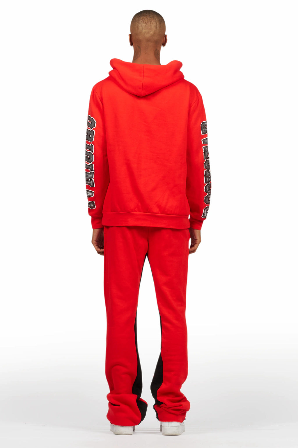 Fields Red/White Baggy Hoodie Track Set