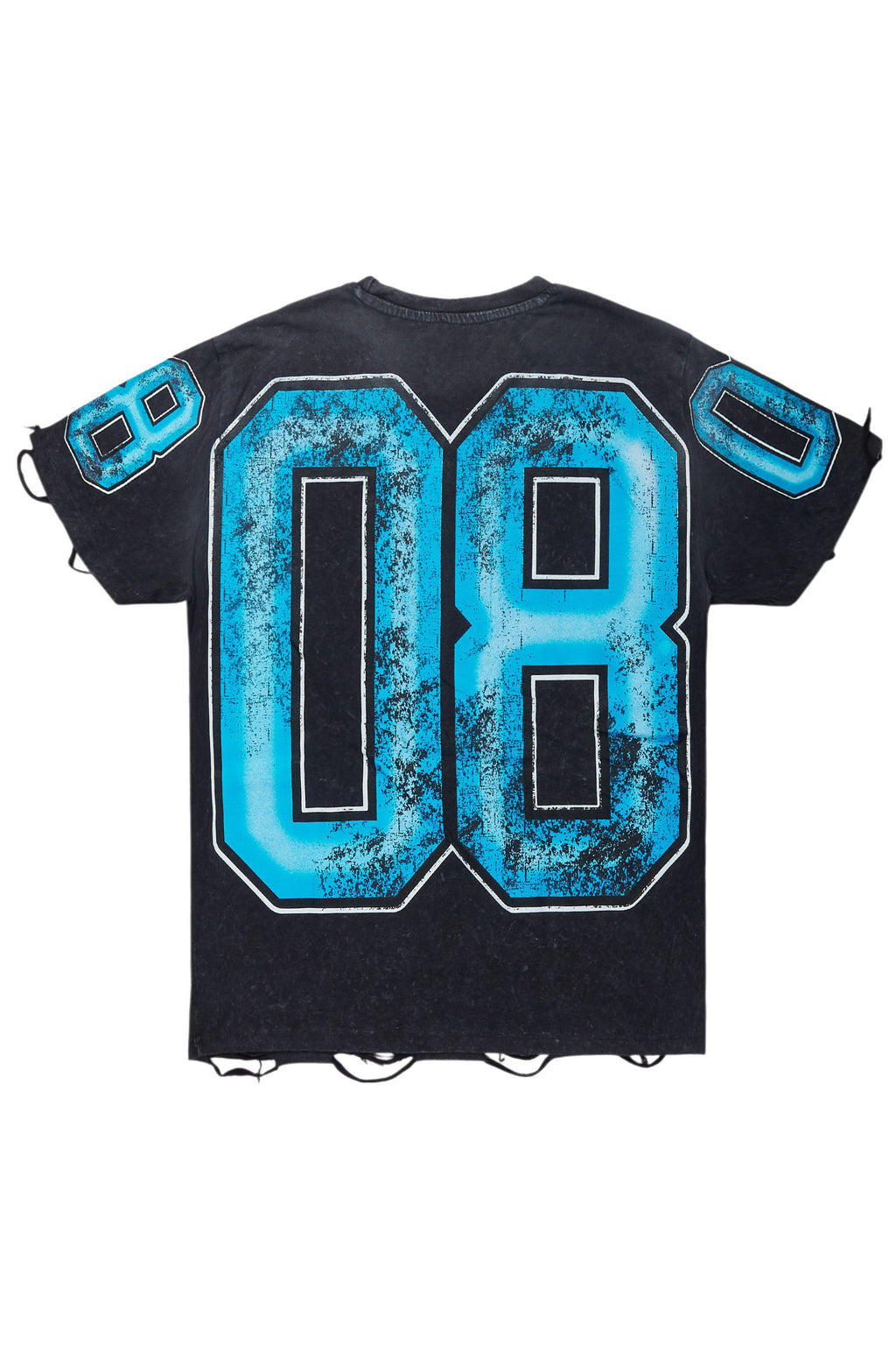 Tariqa Black/Blue Oversized T-Shirt