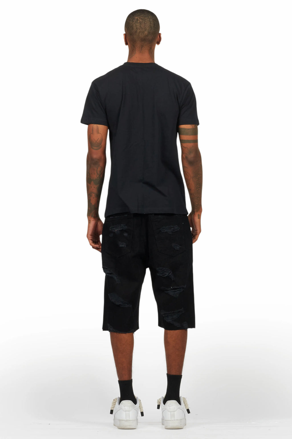 Beno Black T-Shirt/Denim Short Set