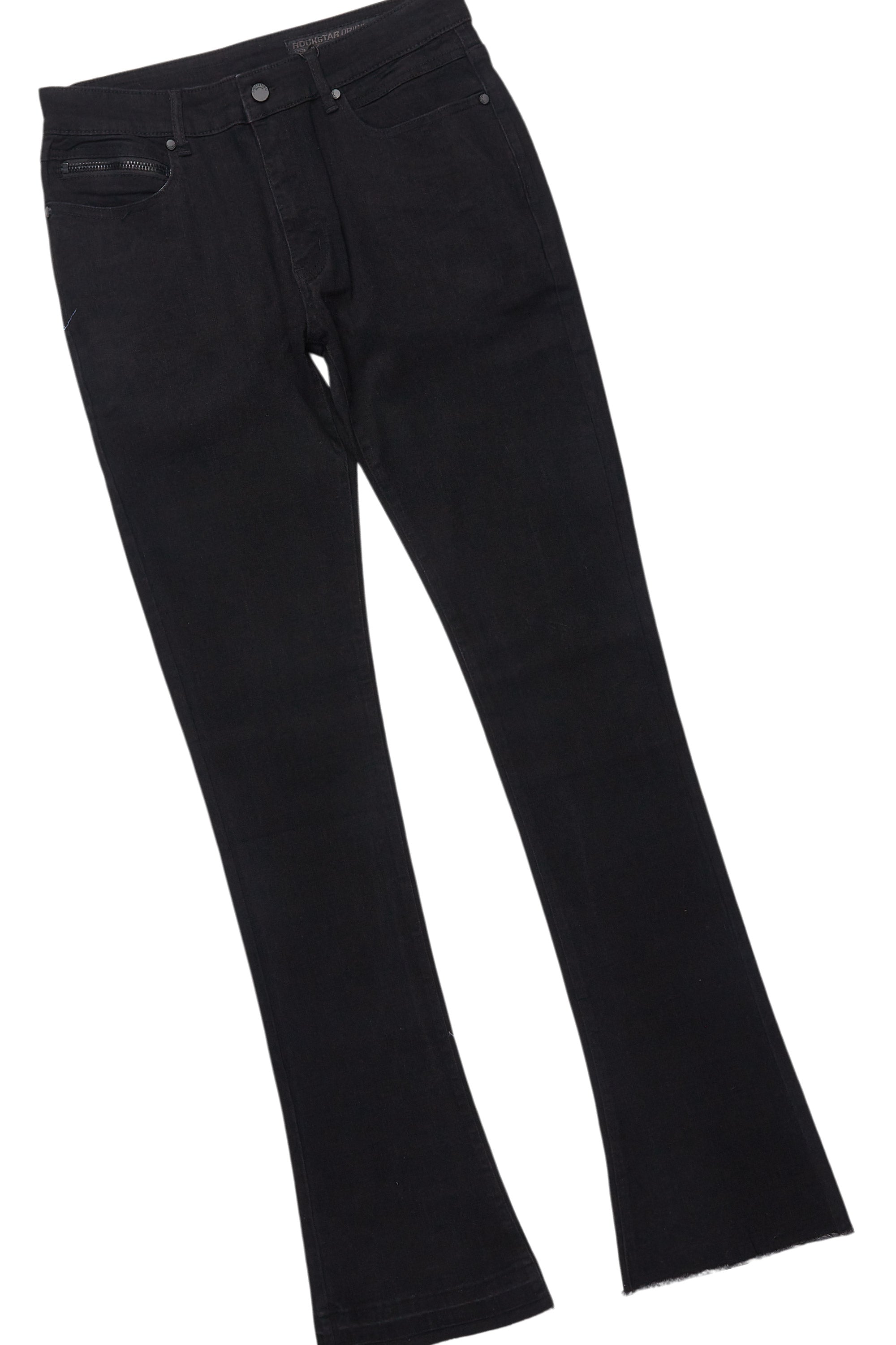 Sana Black/Black T-Shirt/Dag Stacked Flare Jean Set