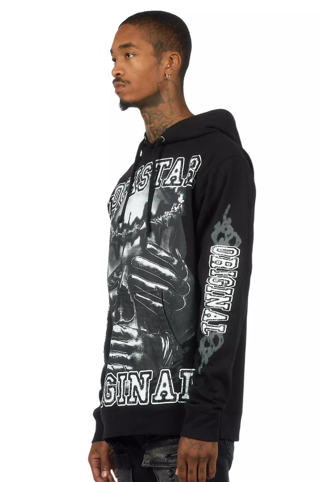 Eden Black Graphic Hoodie