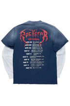 Vicious Navy Double Layer Long Sleeve Graphic T-Shirt