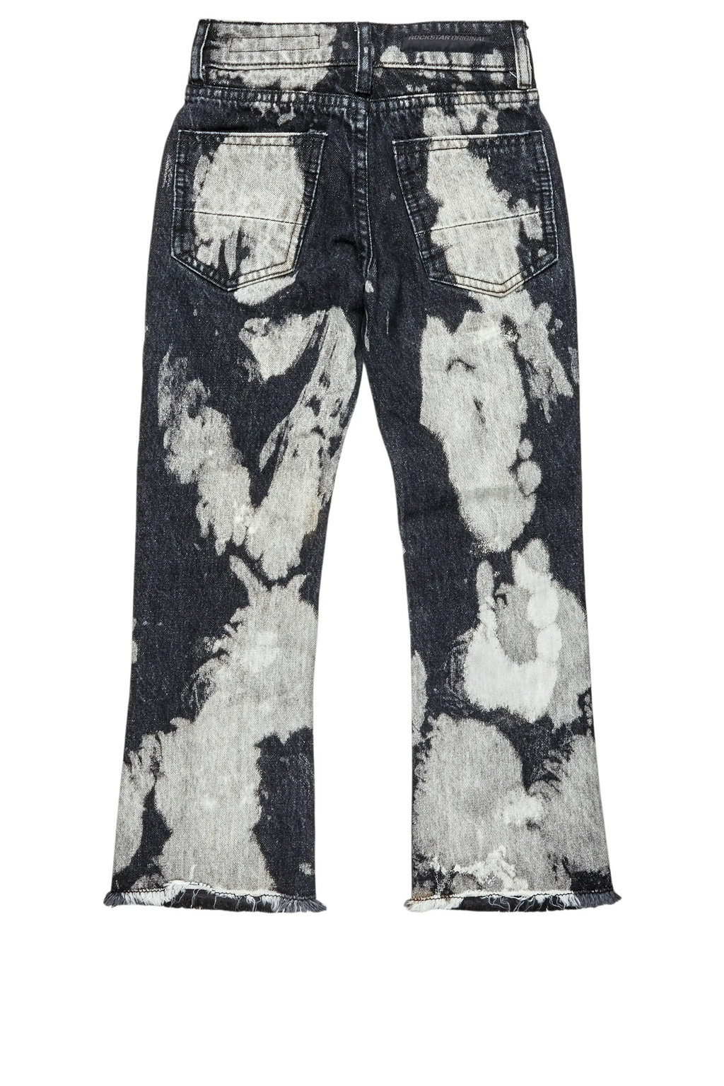 Boys Stig Black Bleach Stacked Flare Jean