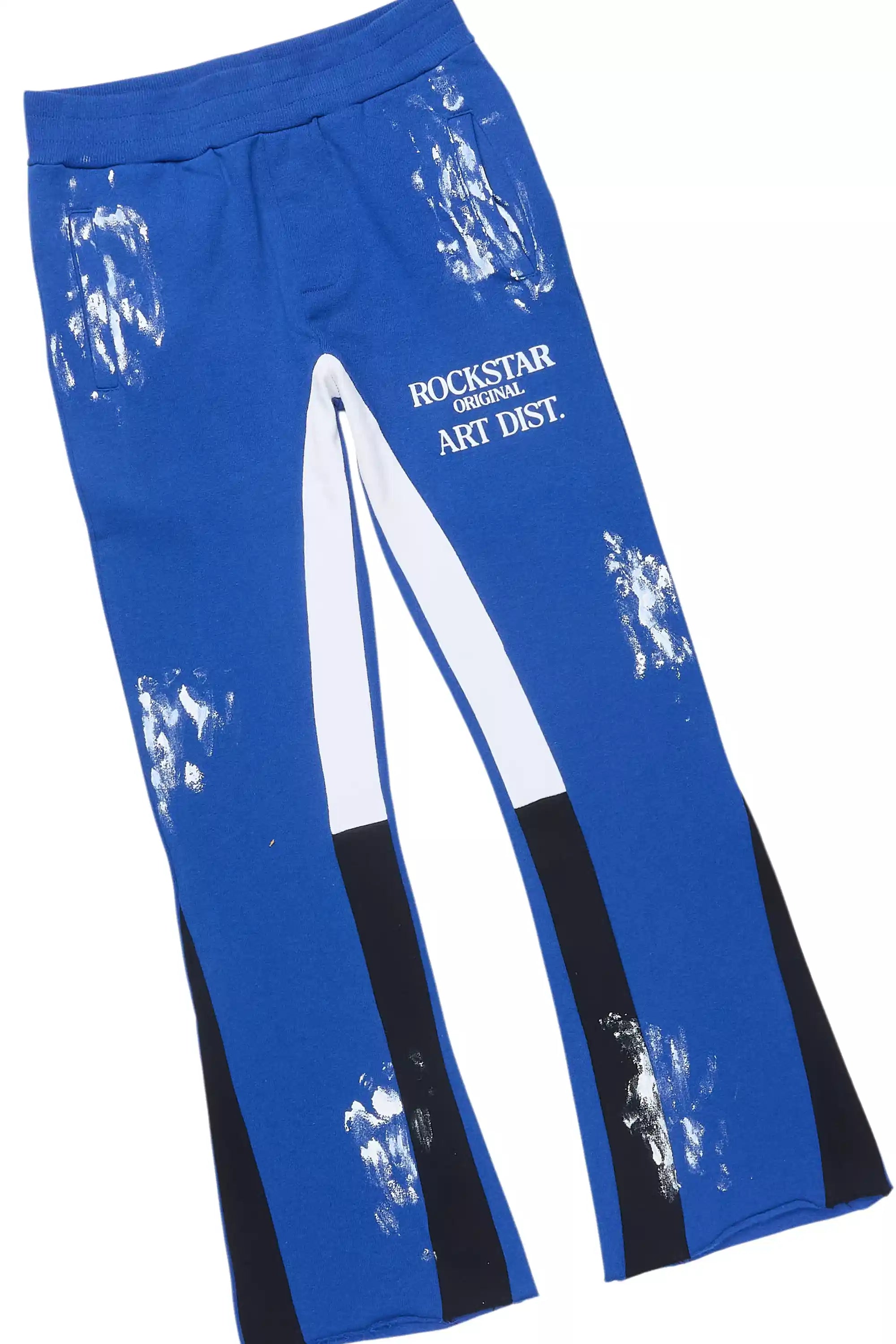 Boys Filip Royal Blue/White Stacked Flare Track Set