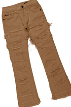 Boys Kanan Black Mohair Hoodie/Stacked Flare Jean Set