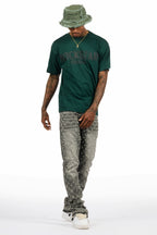 Sana 2.0 Dark Green/Black Oversized Graphic T-Shirt