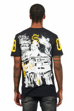 Grill Black/Yellow Graphic Oversized T-Shirt