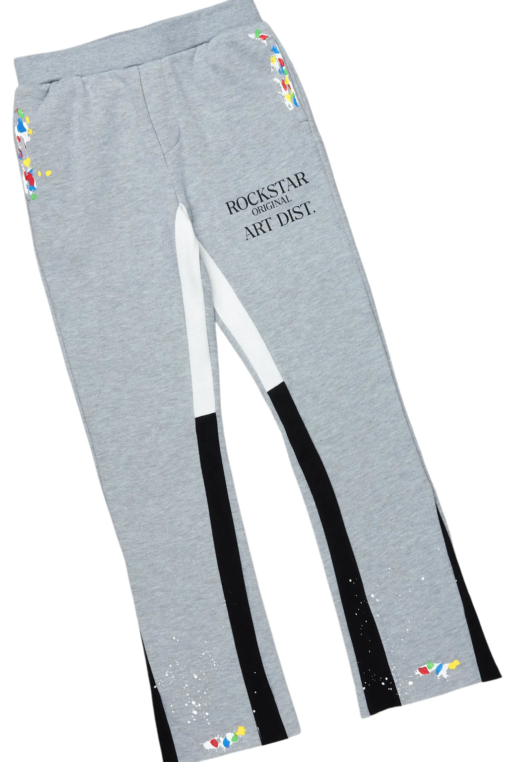 Girls Artie Grey/Black Hoodie Stacked Flare Track Set