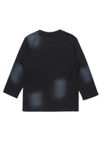 Girls Khaly L/S  Black/Pink Graphic T-Shirt With Patch