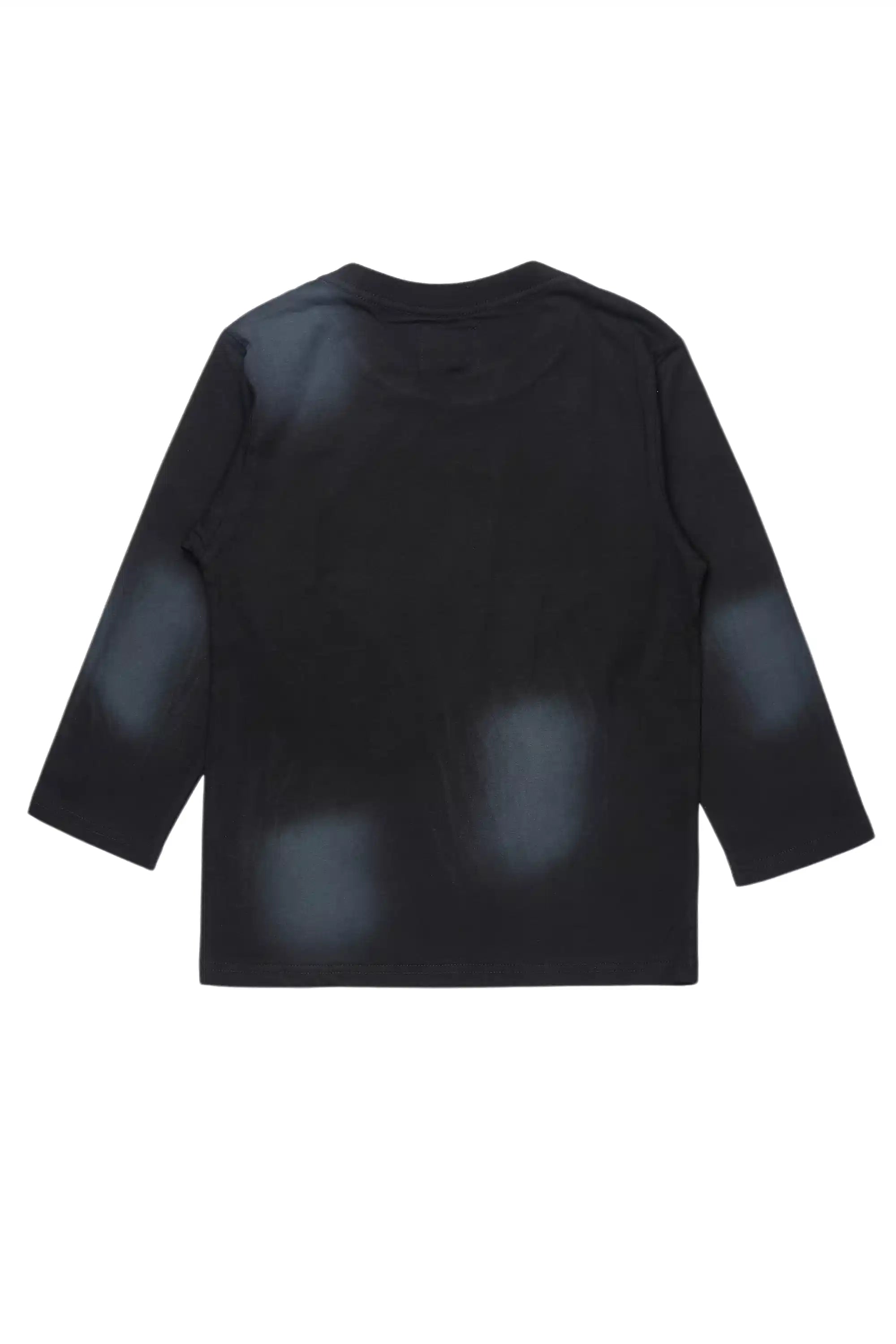 Girls Khaly L/S  Black/Pink Graphic T-Shirt With Patch