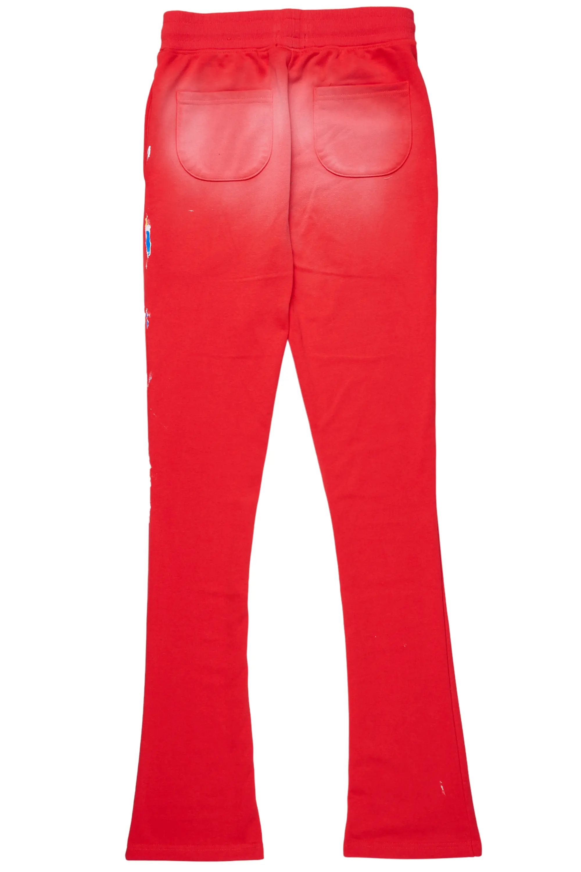 Patel Red Graphic Stacked Flare Pant