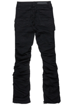 Gentry Black Stacked Flare Jean