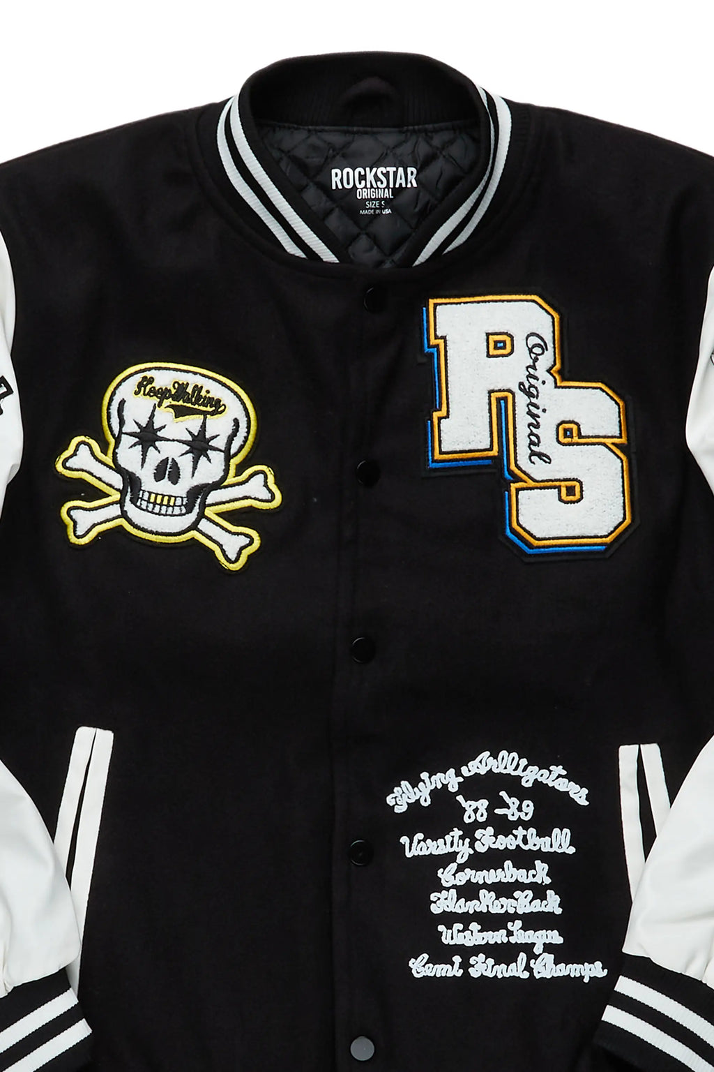 Rush Black/White Varsity Jacket