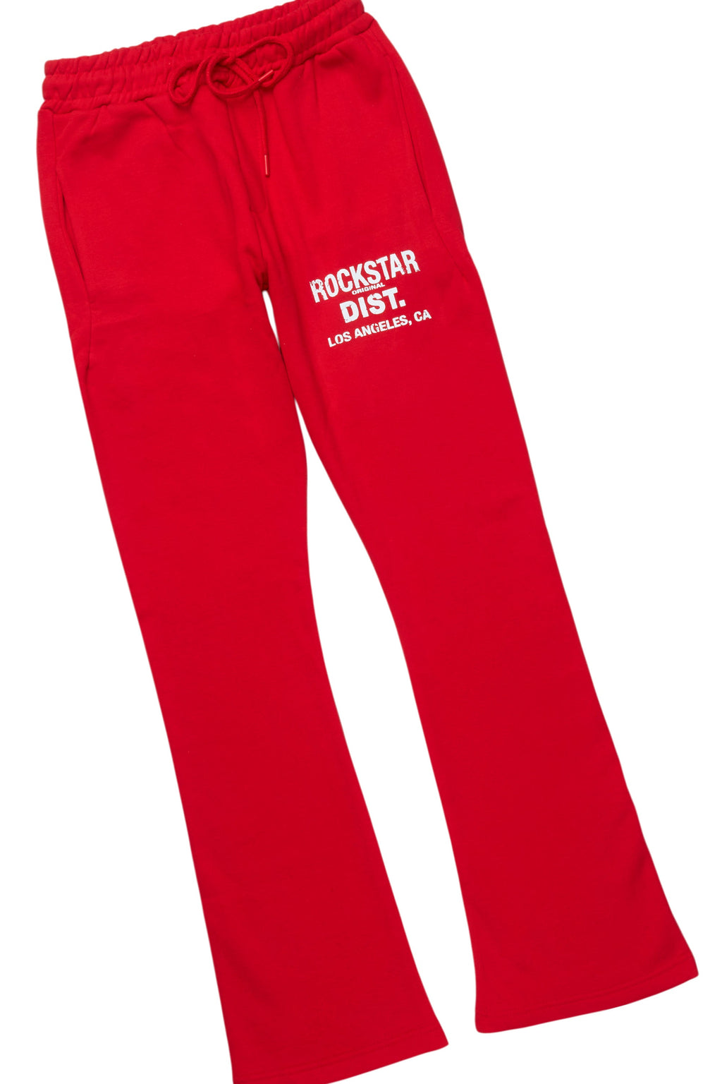 Lake White/Red Oversized T-Shirt/Stacked Track Pant Set