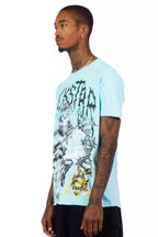 Drai Baby Blue Oversized Graphic T-Shirt