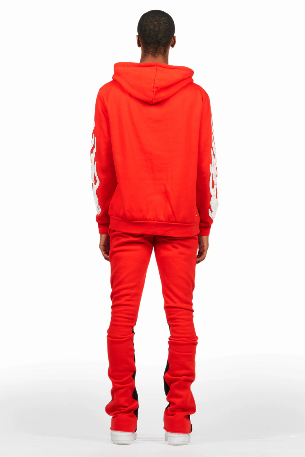 Amos Red/White Hoodie/Stacked Flare Track Set