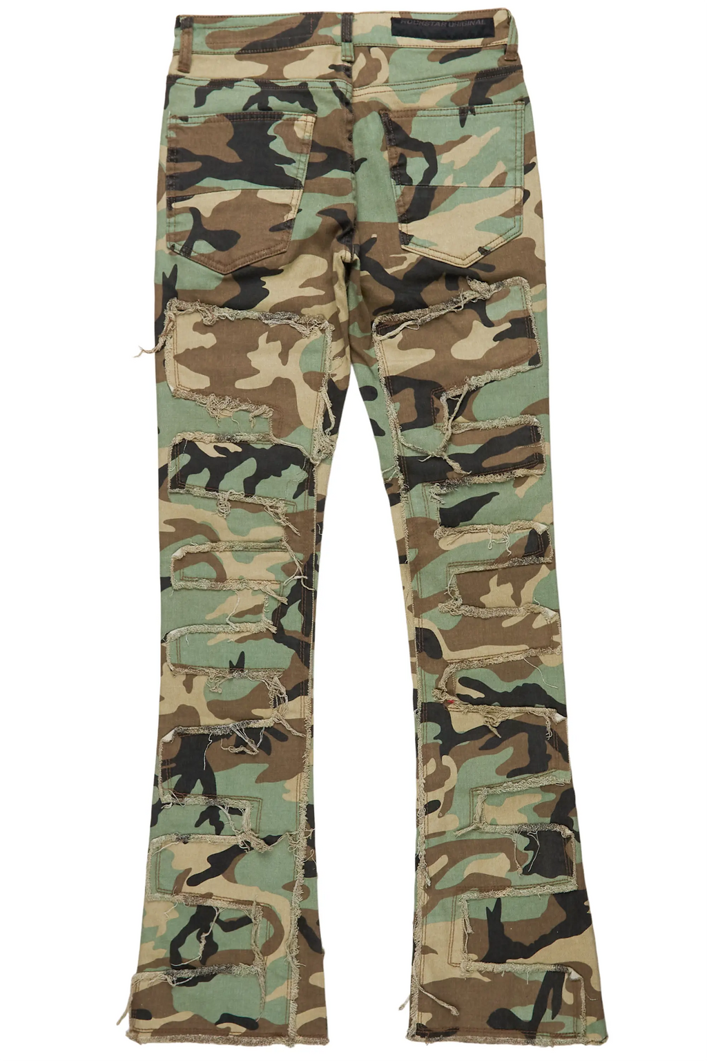Shake Faded Camo Stacked Flare Jean