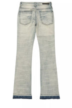 Boys Lakyn Light Wash Slim Stacked Flare Jean