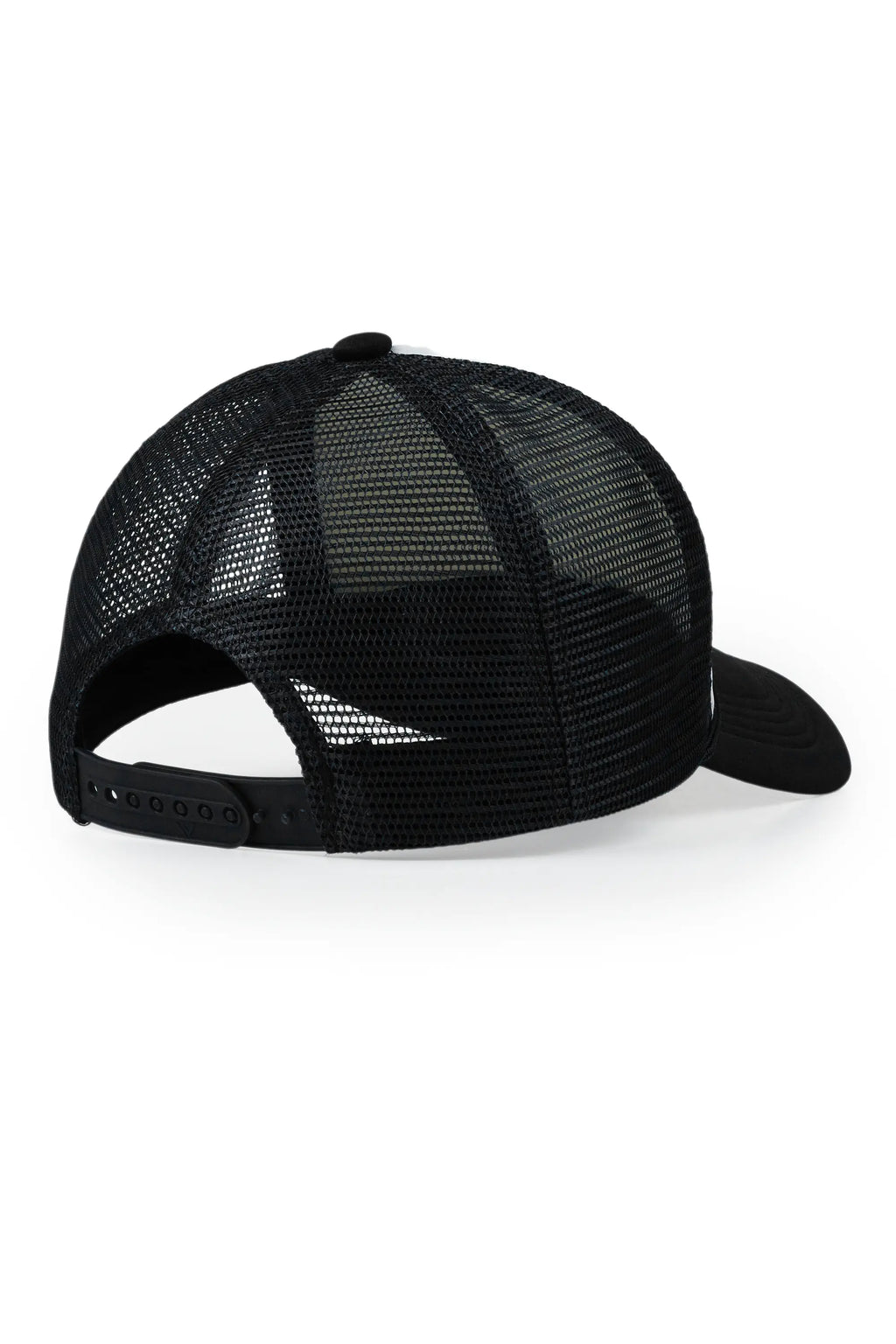 Womens Black/White Basic Trucker Hat