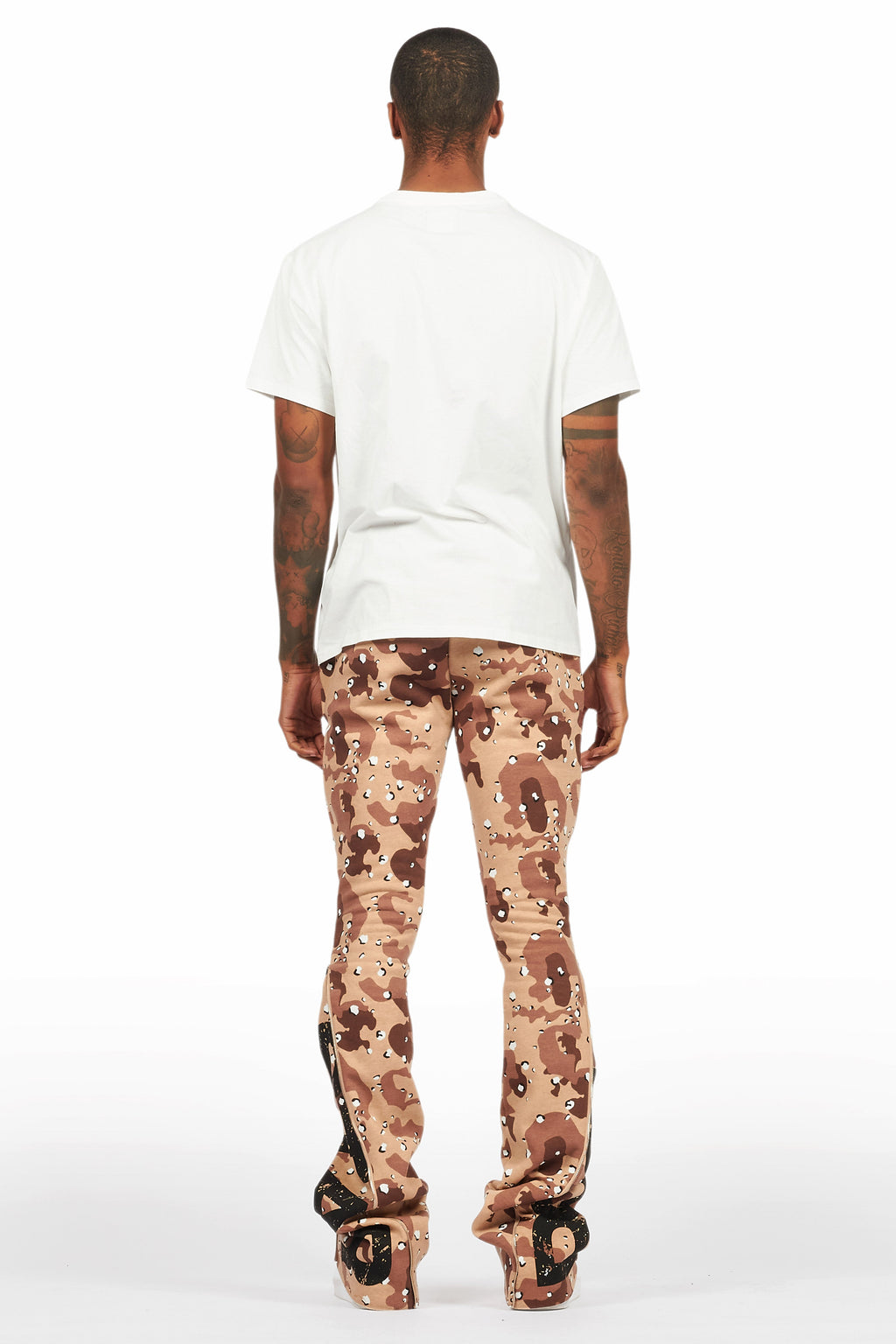 Deniska Desert Camo T-Shirt/Baggy Stacked Flare Track Set