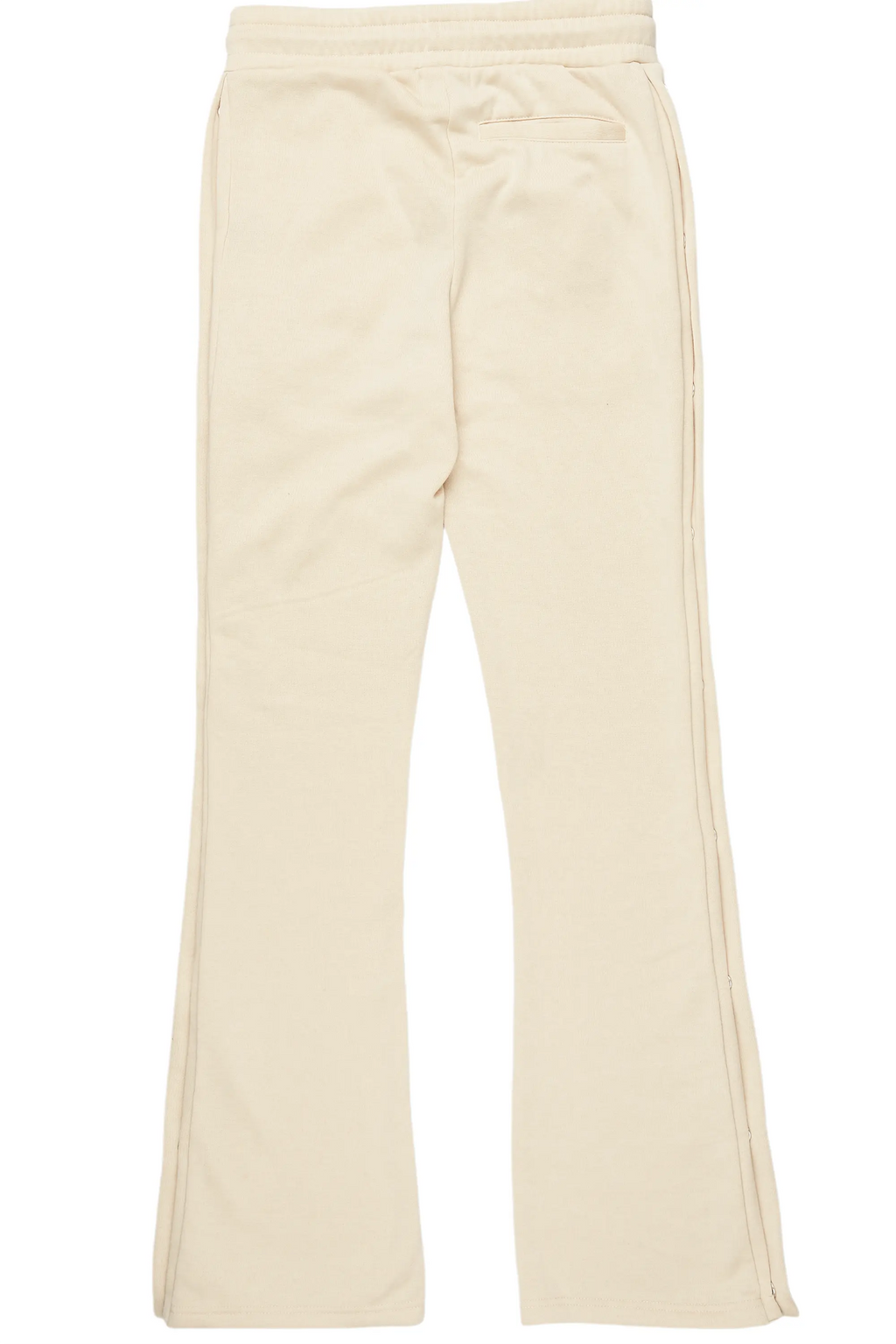 Alpine Beige Baggy Snap Button Pant
