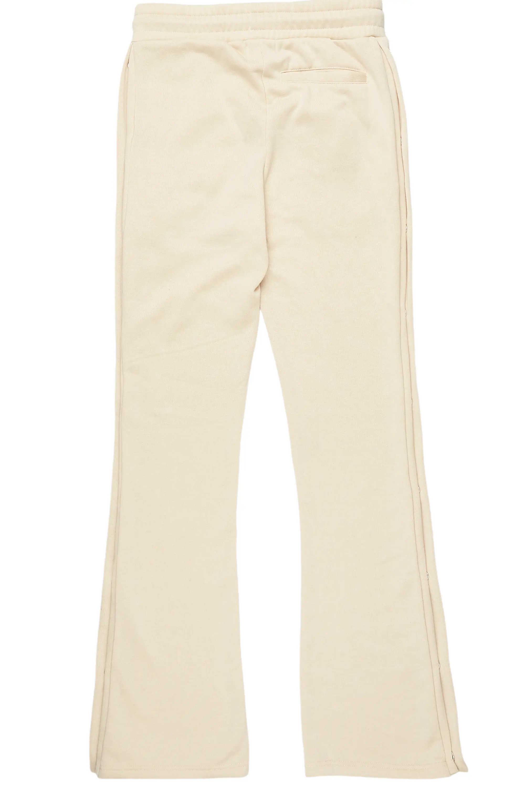 Alpine Beige Baggy Snap Button Pant