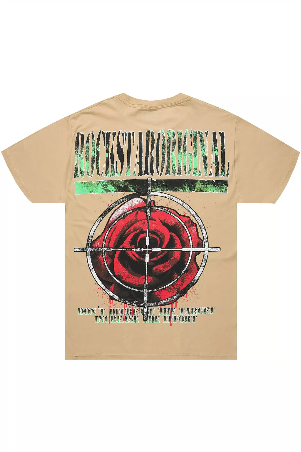 Kilshot Romance 2.0 Beige Oversized Graphic T-Shirt