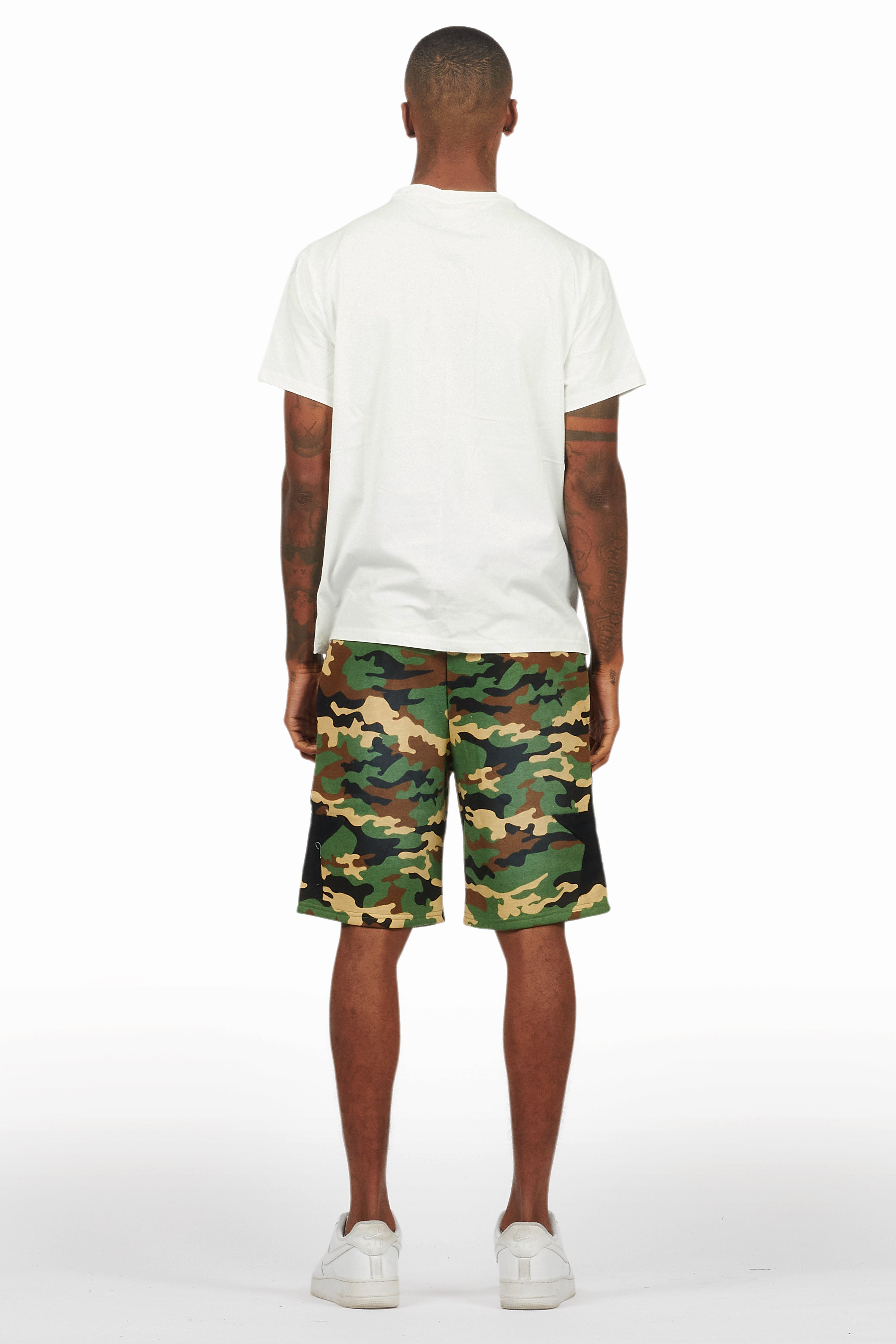 Sarge White/Camo T-Shirt/Short Set