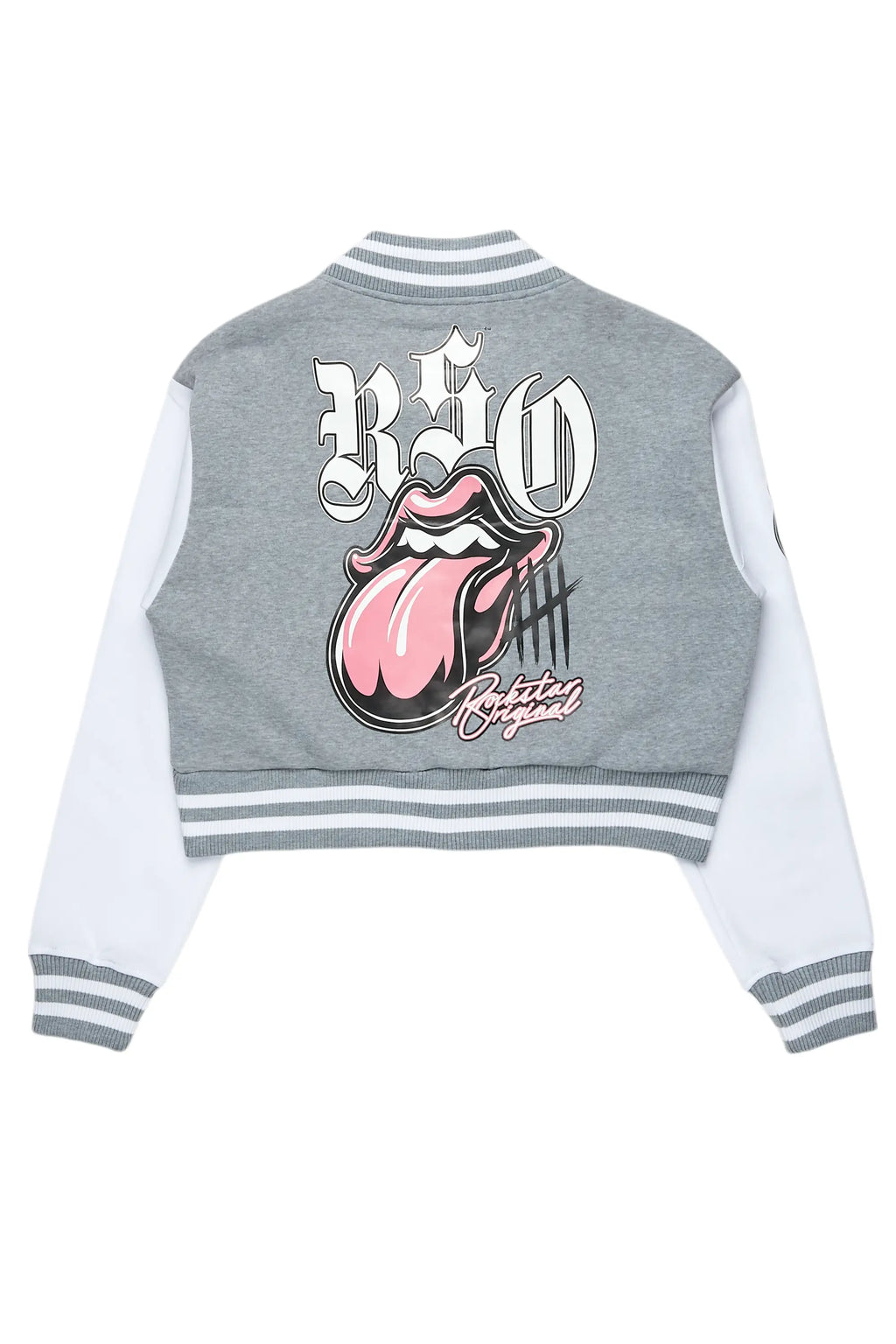 Suzette Heather Grey Varsity Jacket