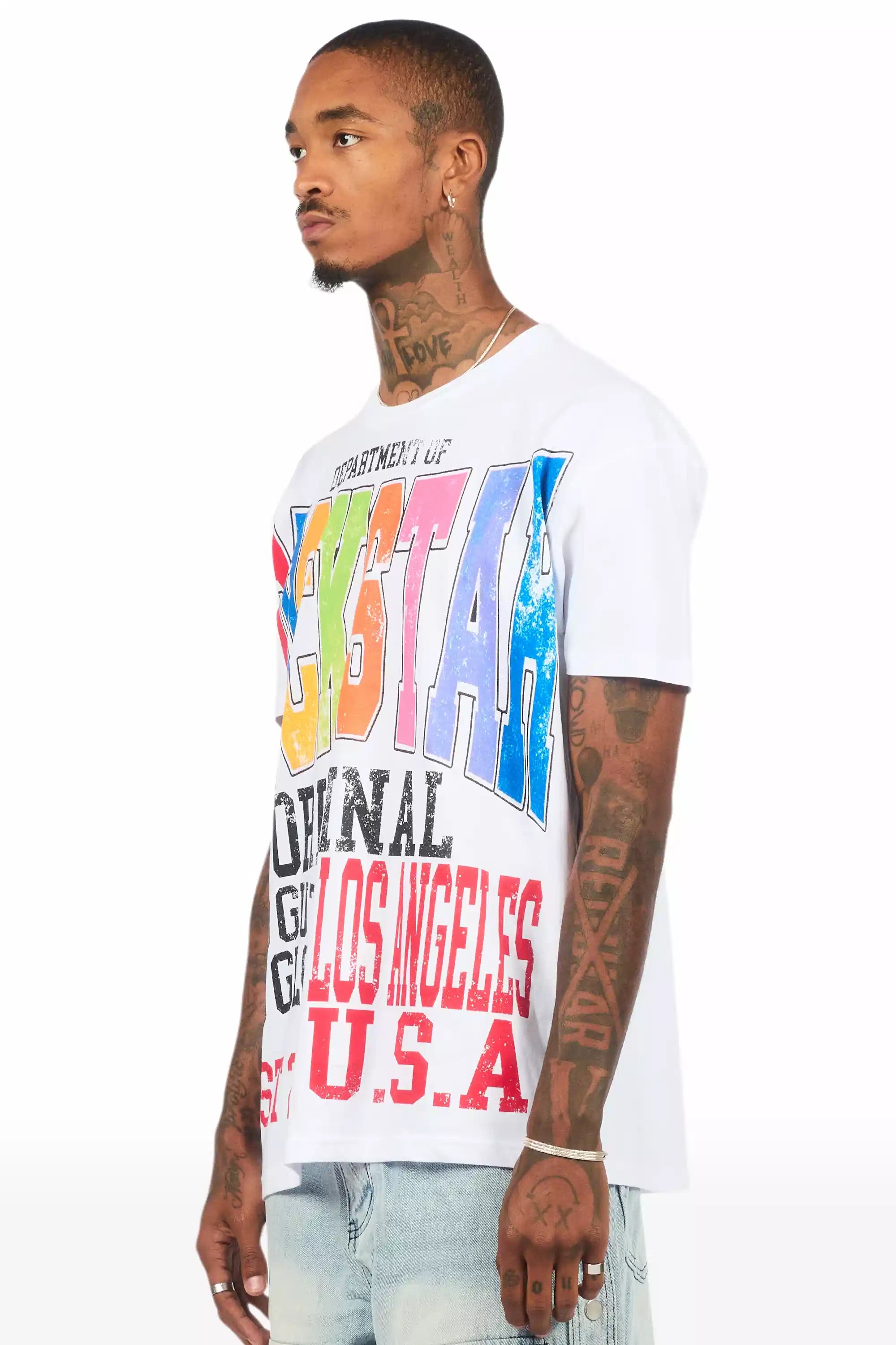 Keen White/Multi Oversized Graphic T-Shirt