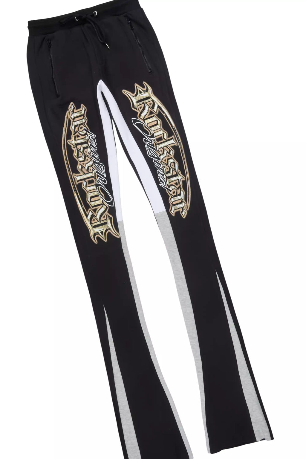 Kyce Black/Beige Hoodie/Super Stacked Track Set