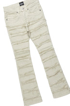 Boys Qabil White T-Shirt/Frayed Skinny Stacked Flare Jean Set