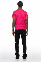 Amos Fuchsia Graphic T-Shirt & Dag Black Jean Bundle