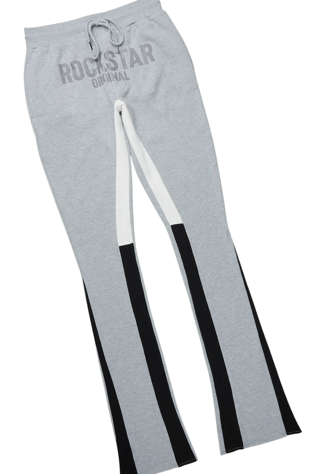 Sana Heather Grey Hoodie/Stacked Flare Track Pant Set