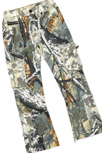 Girls Talie Tree Camo T-Shirt/Stacked Flare Jean Set