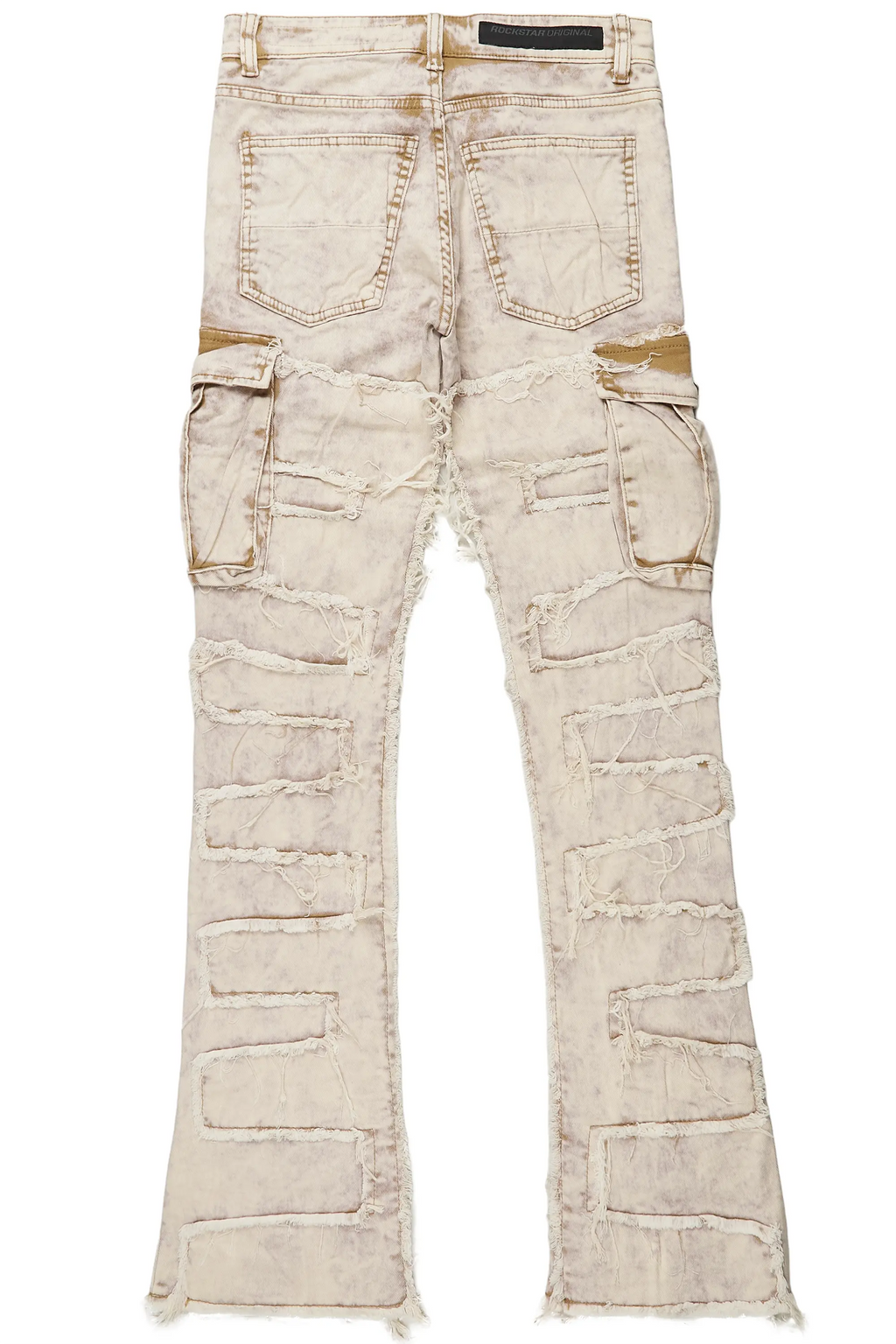 Slater Tan Stacked Flare Jean