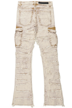 Slater Tan Stacked Flare Jean