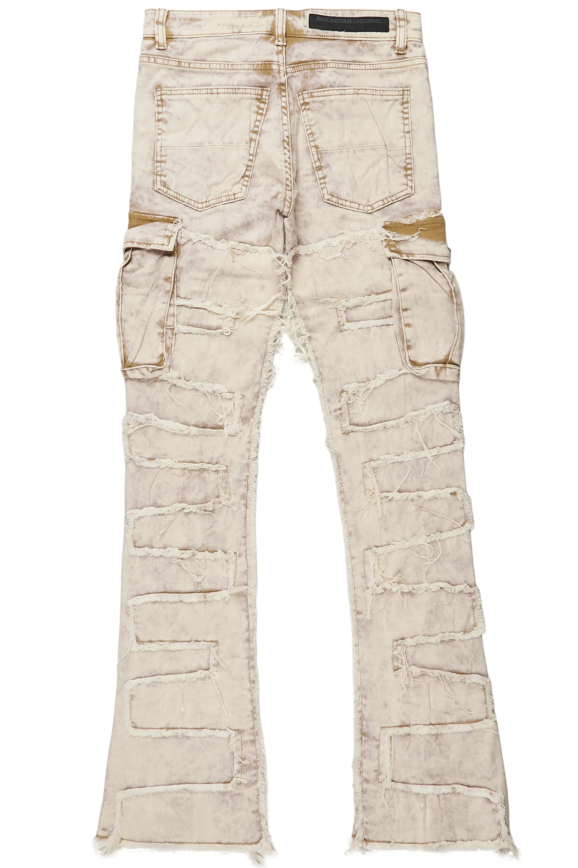 Slater Tan Stacked Flare Jean