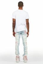 Saxon White/Red T-Shirt/Stacked Flare Jean Set