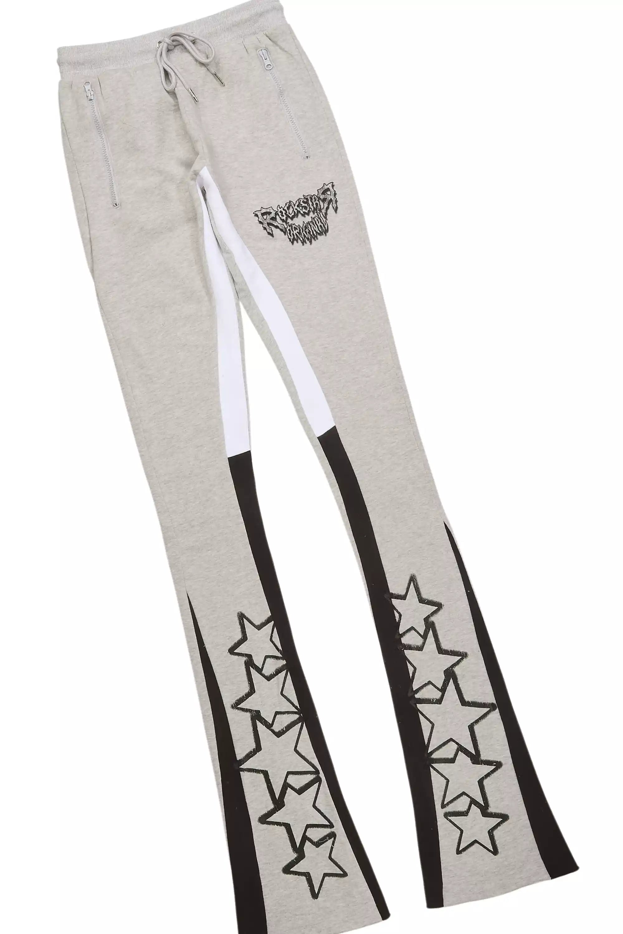 Krio Heather Grey/Black Hoodie/Super Stacked Track Set