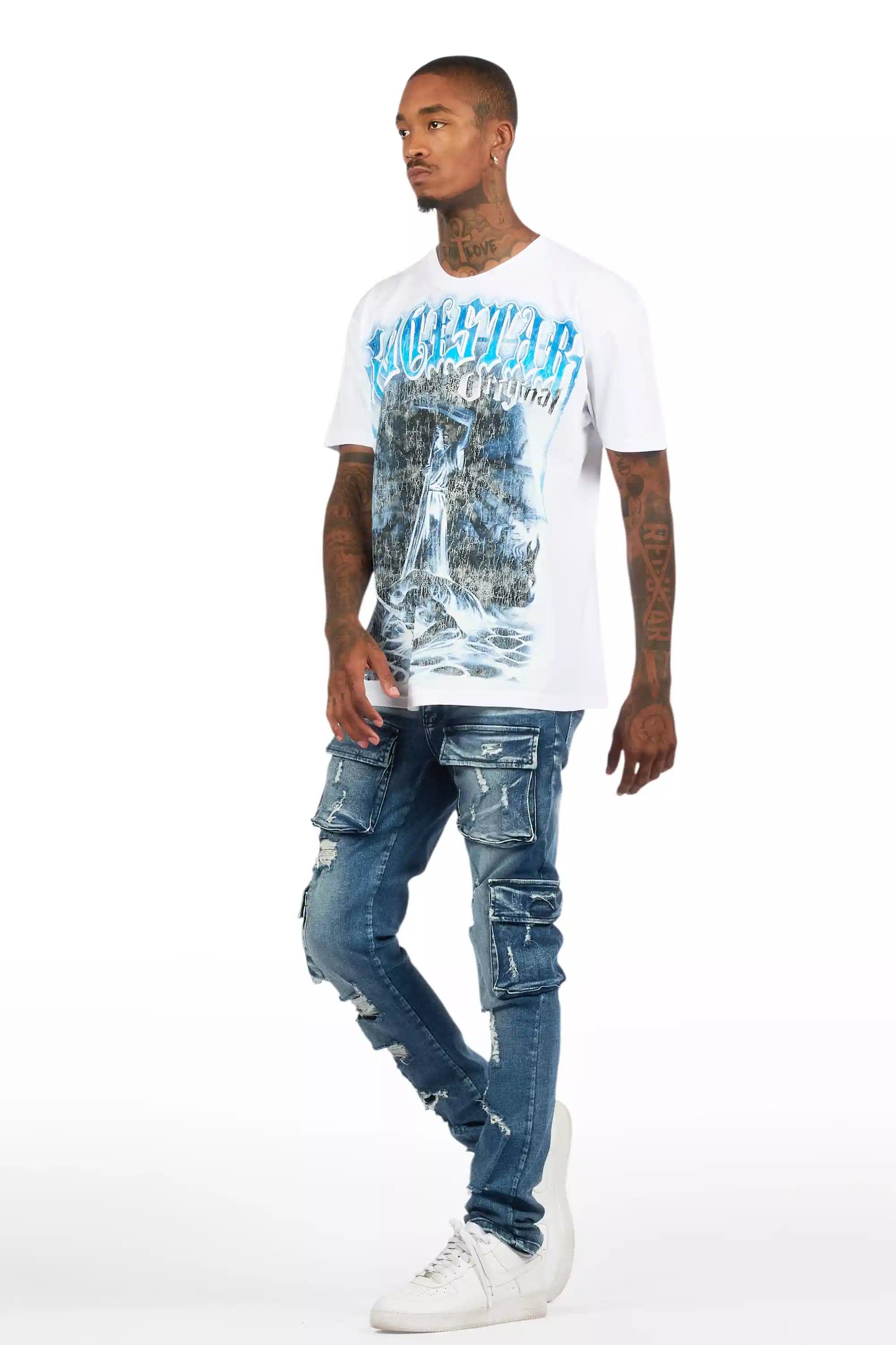 Kap Dark Blue Cargo Jean