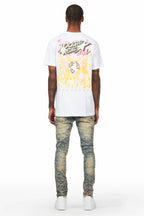 Whitefall White T-Shirt Slim Fit Jean Bundle
