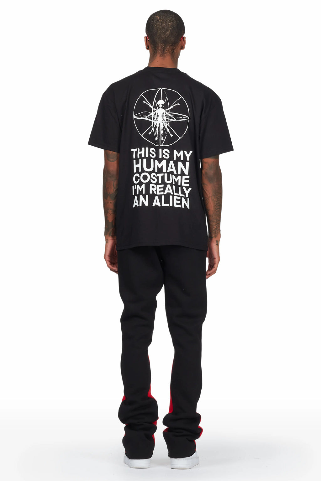 Yarden Black T-Shirt Stacked Flare Track Set