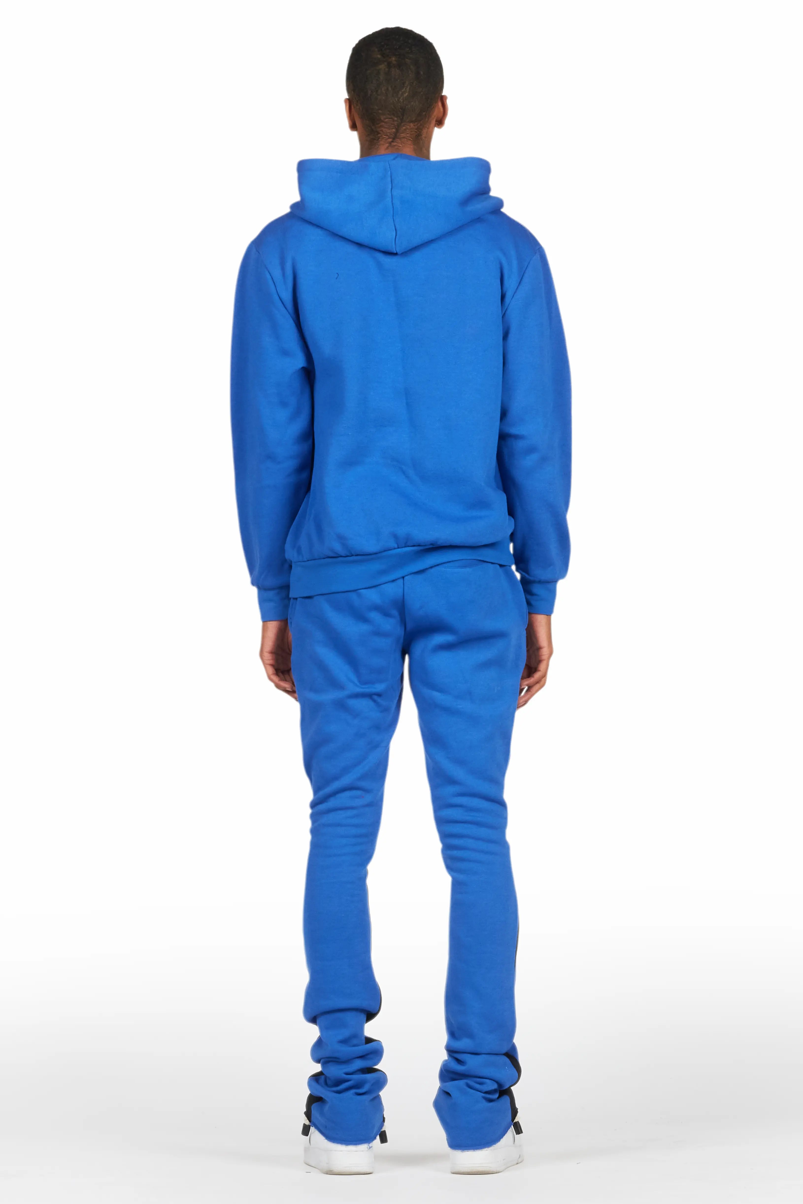 Raffer Royal Blue Hoodie/Stacked Flare Pant Set