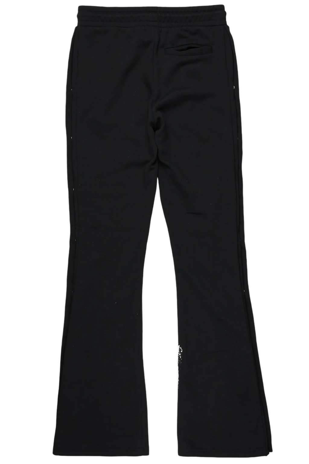 Filip Black Baggy Snap Button Pant