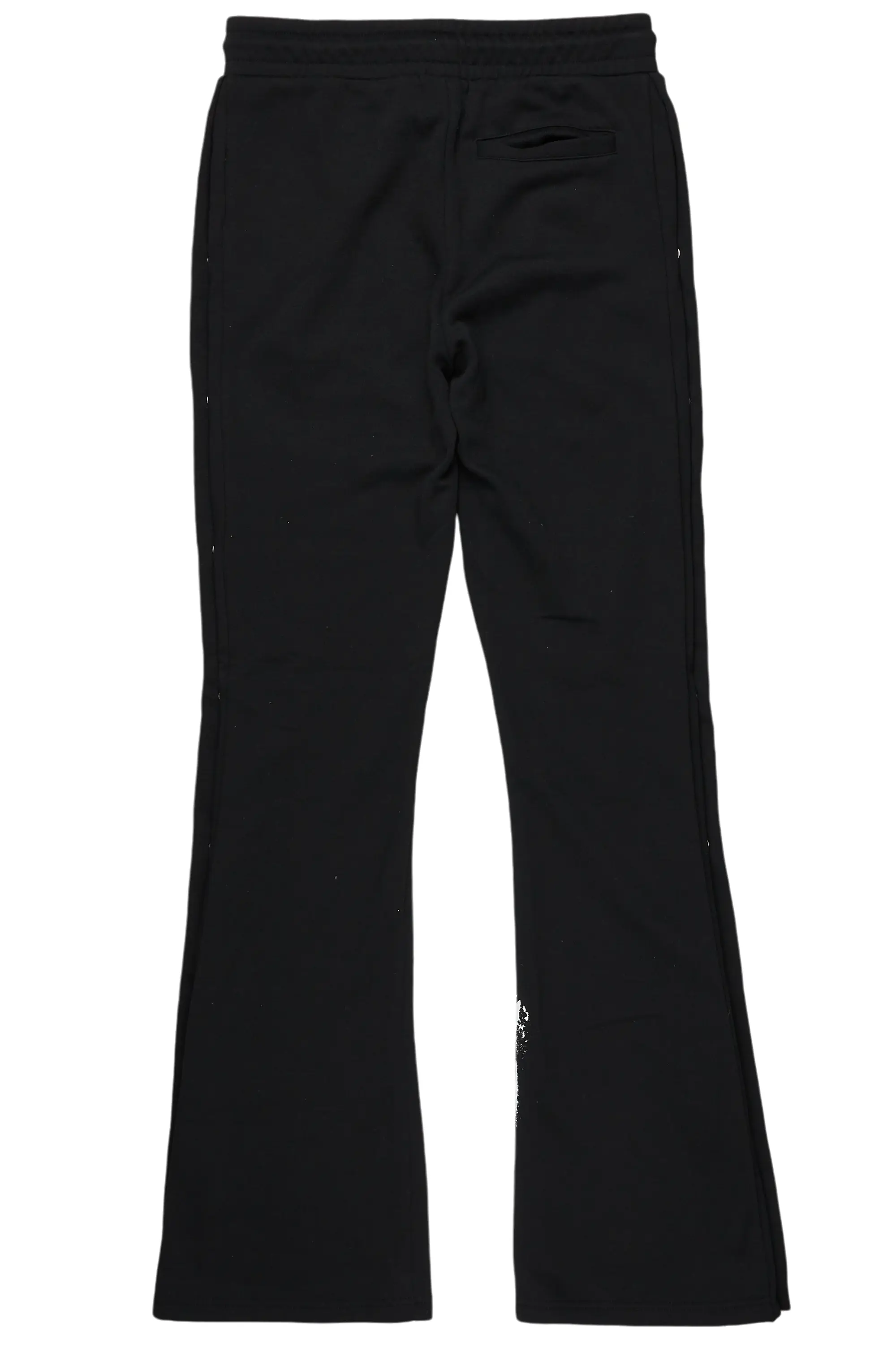 Filip Black Baggy Snap Button Pant