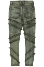 Ebrill Green Patchwork Skinny Fit Jean