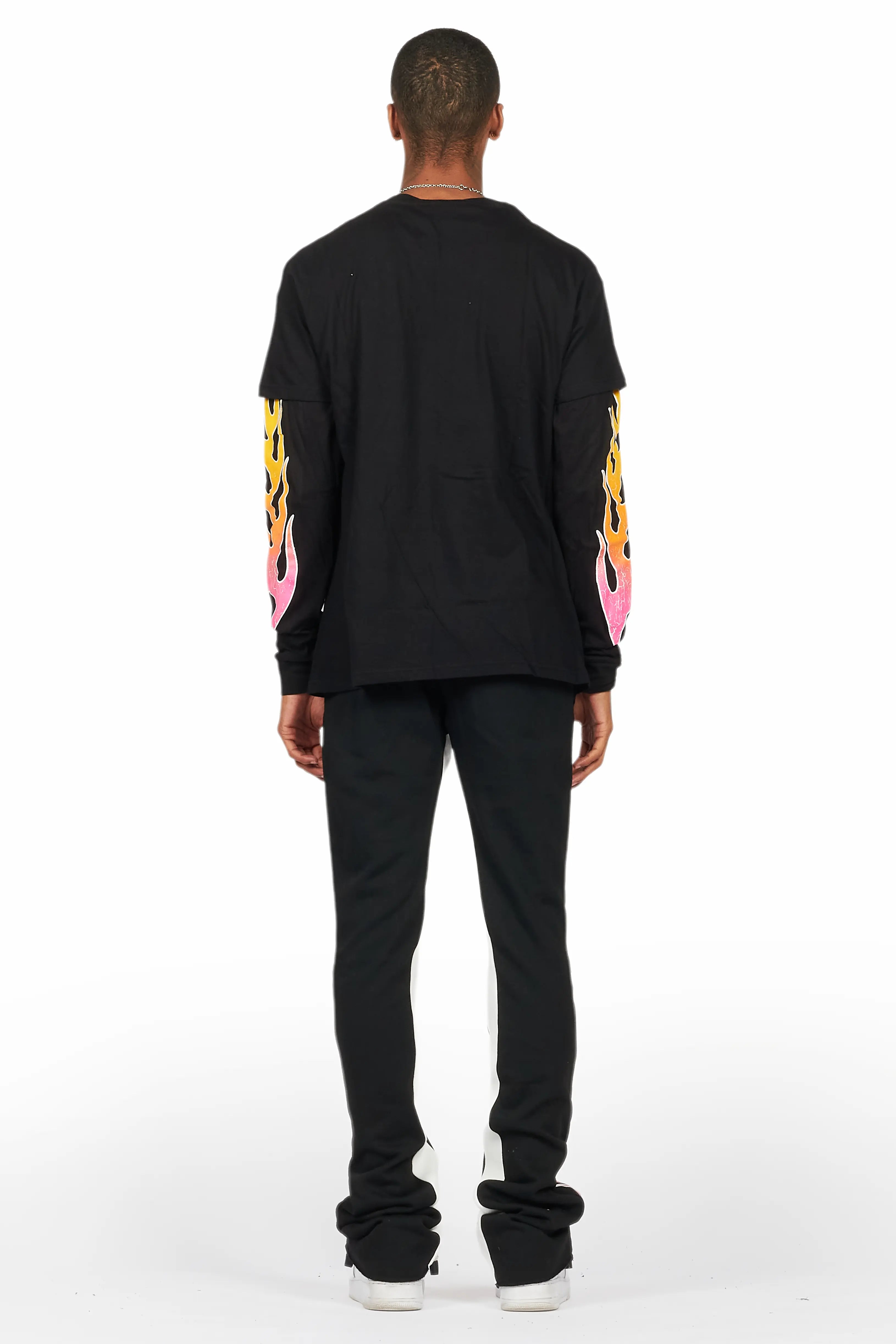 Quito Double Layer T-Shirt/Stacked Baggy Track Pant Set