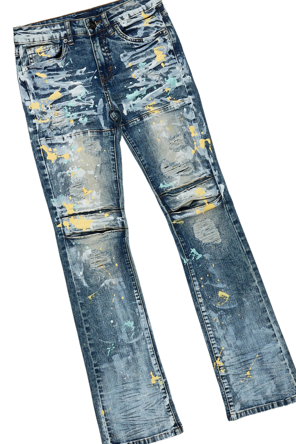 Boys Nadir Grey T-Shirt/Stacked Flare Jean Set