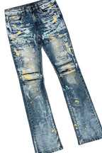 Boys Nadir Grey T-Shirt/Stacked Flare Jean Set